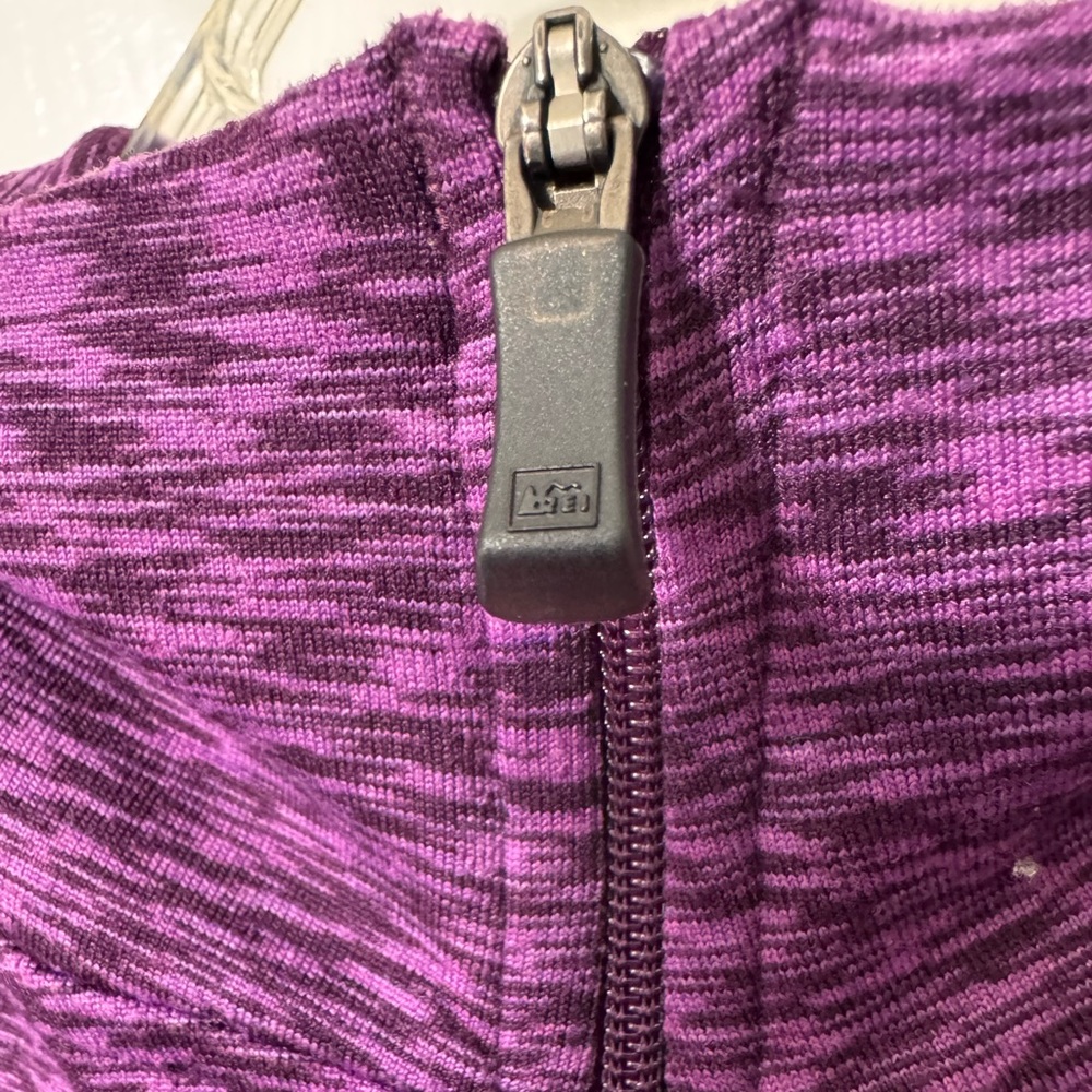 REI Women’s Pullover Heathered Purple Quarter-Zip size small - Picture 6 of 8